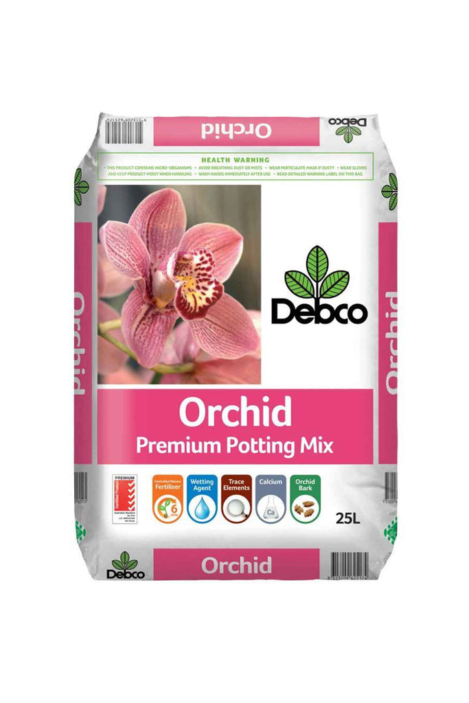 a bag of Debco Orchid Potting Mix