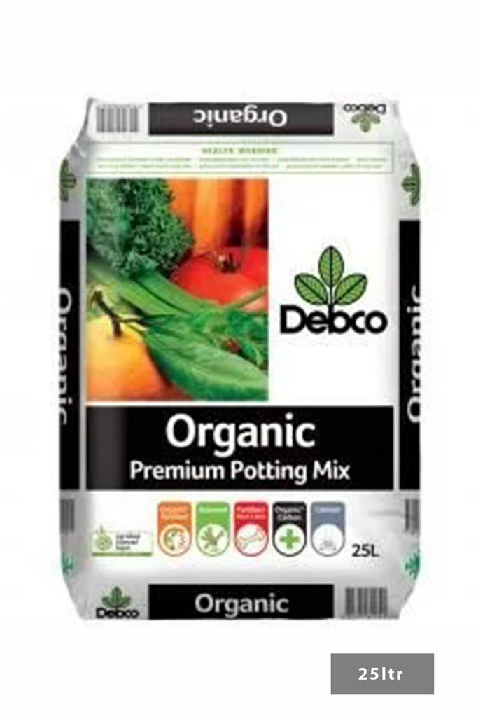 Debco Organic Potting Mix in a 25 litre bag.